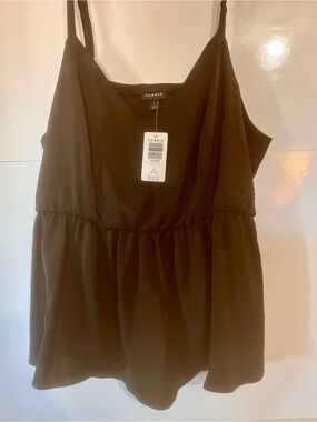 torrid Black Peplum Camisole with Adjustable Straps